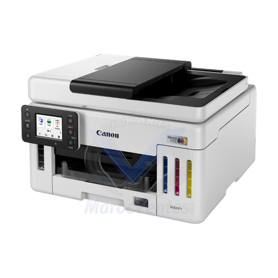 CANON Ink Tank GX6140 EUM/EMB Couleur MFP 4en1 A4 Reseau Wfi ADF R/V intf USB 24PPM Noir 15,5PPM 12M 6882C009AA